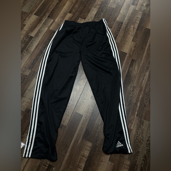 Vintage 90’s adidas Black Sweatpants with Triple White Stripes - Picture 1 of 3